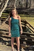 The dress was beautiful and fit perfect!! - Amy D.