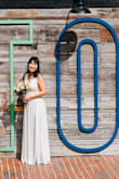 Material is very nice. I'm 5'4 and wearing 2 inches heels. Fits great. - Thao P.