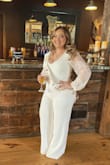 I absolutely loved this outfit, it was just what I was looking for for my bridal shower! It was beautiful and great! Just a little king on my legs - Alyse A.
