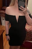 I bought this dress for my birthday (haven't worn it just yet) but it is absolutely gorgeous. I love the neckline and the overall bodycon fit. - Hailey L.