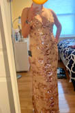 this dress is so beautiful, fits true to size,  good quality. I can't wait to use at my friend´s wedding. - Raquel H.