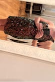This dress was perfect for me. Not too short or long. I see more of the color red in this dress, wasnt expecting that but still pretty. Its comfortable and stretchy. Not sure why the picture is sideways. Oh well& - Angel S.