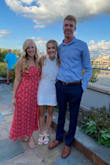 This dress is amazing and so cute. Fits TTS. With the back tie you can make it fit exactly how you need! - Kristina L.