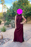 This dress is beautiful. My daughter wore it for Winter Formal at her private, strict dance dress code school. This fit all the criteria for the school and it also fit the self-imposed criteria my daughter added on (she wanted a dress with a high back so she could wear a real bra). She originally had the blush color but that didn't work with her skin tone so she selected the burgundy. Such a beautiful, saturated color! The slits on each side made it easy to dance in and added some fun when she walked. She felt comfortable with the top and was happy to not have to wear a strapless bra. My daughter wore a different Lulus dress for Homecoming and this particular burgundy dress is a size smaller than her homecoming dress. We ordered both the XS and the S and kept the XS. It really is such a classy dress and as great as it looks in photos - it's even better in person! - Tricia F.