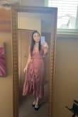 This dress is perfect for the spring get together parties or just going out for lunch or dinner = - Angelina G.