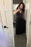 THIS DRESS. As soon as I saw it I had to have it. The photos don't do it justice it is a dusty purple grey. It's such a stunning dress and it was SO insanely comfortable. I had never been so comfortable at a wedding IN MY LIFE. The color felt very regal. It's just such a lovely dress the way it both looks and feels! - Sara J.