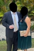Had to buy a dress for a wedding, and I was dreading the process. I have been having a hard time shedding the baby weight and not feeling my best. When I saw this, I thought "long shot, but can return if it looks terrible." To my GREAT surprise, I LOVED IT! I LOVED how I felt in it too! It flows at the perfect place if you are trying to hide a belly. I felt great and comfortable wearing it the whole night! I got an XL, but I think a L would have also fit, but I liked it not being tight or showing more than I wanted to show. I also paired it with this gorgeous clutch from Lulus as well! The clutch is perfection and I got so many compliments! Overall, so VERY happy with all of my Lulus purchases. - CRYSTAL P.
