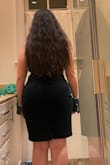 Wore this dress to a wedding and got lots of compliments. It's form fitting but comfortable. I am small on top but big on the bottom, the top was a little big but not too bad. - Adrianna A.