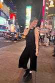 Great jumpsuit! Can be dressed up or down. I wore it too see a Broadway show and it was perfect! 

If you have booty/hips consider a size up! It fit me perfectly, like exactly perfect, if my hips were even a tiny bit wider it wouldn't! - Kiana B.
