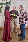 I was so pleased to wear this dress as my wedding dress! I love the color (burgundy) & the fit! The fabric was soft and an awesome quality. It's a long dress, ladies! I received so many compliments! I felt beautiful. - Andrea G.