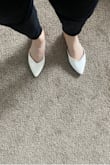 Loved this pair of shoes, they are comfortable, only problem is they are a little tight on the front and the elastic band moves after walking for long time, still really pretty and elegant pair of shoes! - Corina N.