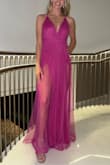 I wanted a dress that was different from my friends. The dress was nice quality and the adjustable straps were definitely needed. The chest could have fit a little tighter. Loved the color and the peekaboo leg slits. - Stacy D.
