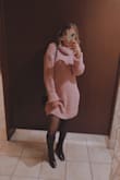 So comfortable and warm! I typically wear a small for any Lulus dress but this oversized sweater dress is very oversized. I felt like I was swimming in it although it still looked fine I wish I had sized down. I had to roll the sleeves a bit as well. - Makayla S.