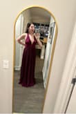 Thank you Lulus for thinking of us tall women; dresses can always be hemmed but you cant add material to the bottom. It fits like a glove - love the flirty magenta color and sparkles. Removed the straps; classier. =L - Jessica F.
