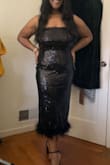 I love this dress! Very much a show stopper. I got lots of compliments. The only negative was it was hard to keep up. I would highly recommend double sided tape. But you will love it. Looks just like the picture. - Jaye E.