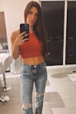 After reading other reviews I decided to size down because of the gapping in the back. I'm glad I did since it fits great and there's more wiggle room on the fit since it's open back. Got a lot of compliments and it's cute and comfy. - Lorena C.