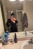 I am mostly top-heavy and tend to be self-conscious of my hip area, thus, I generally go with A-line dresses. I am a 34 DD size 8 to 10 160 LBS and dresses like this are 50/50 on whether they will be too chesty for an event. However, I felt This dress covered well and made me feel great! I could have gone with a medium and I think it would have still fit! - Madison G.