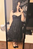I saw this dress on a much smaller model and me being curvy and larger chested, I was worried it wouldn't look as good on me but I was delightfully wrong! I love how it looks and feels and it fits well despite being a little snug in the chest area but not uncomfortable. - Lea M.