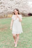 I ordered a medium since the small was too short on me. The top part was a little big so I had to use fashion tape to hold it against my chest. - Catarina S.