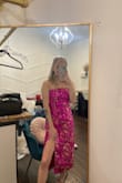 So pretty, wasn't tight, and fit well but easily ripped at the seams, it lasted for the night and I felt sooo fine in it so I guess not a loss. - Amelia P.