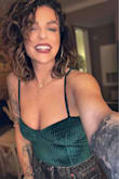 Color is epic! Got many compliments. Definitely, snug in the chest area so if you're any larger than a full b small c I would size up to a medium! - Alexandra L.
