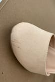 These shoes have been used - I haven't wore them once and they have lots of wear and tear and I'm unable to exchange to return. - Kelsey A.