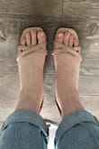 Honestly Pretty comfortable. I ordered up a half size since my feet tend to swell when I wear heels and I think these will be perfect. Didnt realize they had a more squared toe, and i'm not mad about it :) nutrel colour could go with so many outfits - Erin G.