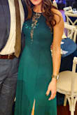 Wore this to a winter wedding and it was gorgeous and elegant... so many compliments. The green color feels really festive, the top was a perfect fit and its easy to move around in. I ended up getting it hemmed a couple inches and had cups sewn in to the top so that I could go bra-less. - Karissa L.