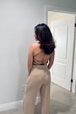 I have worn this top around three times and I always receive compliments. I love how it looks from the back. The material is high quality and fits great. - Leidy L.