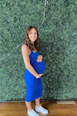 Was 36 weeks pregnant and wore it for my baby shower! I sized up one size and it was a bit snug but soooo cute! - Kyla K.