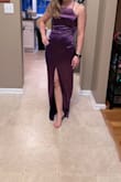 This dress is different from any other dress I usually order (color, design) and it fits like a glove! So comfy, perfect length with heels, and a really fun color, material and design! - Courtney S.