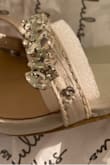 I was on a waitlist for months for these shoes and they arrived broken. They also are much more gold/champagne color than white. Then when I returned them, I found out I'm only being refunded for the shoe amount and not the shipping, even though they were broken. Definitely disappointed as these were supposed to be my wedding shoes. - Jaemi L.