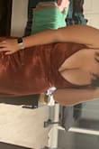 This one was beautiful right out of the package. The material was stunning but the bust on this pic Vs the bust on me. oh boy. No way I could wear this to my event. - Ashlie W.