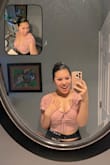 I ordered a medium. This top is one of my favorites! I definitely do have a chest, so the lining looks a little odd sometimes as you can tell in the photo, but that's okay for me. I'm not sure what bra size I am, I do wear a strapless stick-on bra with it.

*I typically fit into medium clothing, but sometimes I need a large depending on material. I'm also a dancer, so I generally wear medium or large sized leotards/dance costumes, depending on the company and the material of the costume. - Jay D.