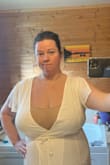 It's a lovely style and wonderful fabric. I had measured myself and read multiple reviews, really hoping this dress would work.
Unfortunately, the XL didn't even come close to covering me up. - Krista H.