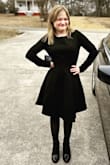 Looked everywhere for the perfect dress for a black and white band banquet. The fit was perfect and arrived fairly quickly. - Tabatha B.