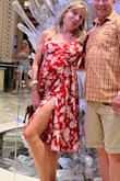 Love the red color and how the dress can swing with a peek at the leg. Very feminine! - Elizabeth D.