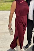 I was nervous purchasing a dress online without trying it on at first, but the reviews were enough to make me confidence in the length and fit of the dress.  Since I am 5'4", most dresses are too long but this one was perfect for someone my height.  I wore them with 3" heels and I did not have trouble with the length at all. 

I also liked that it was not tight at all around the waist or chest.  I wore it to a wedding a received several compliments.  I did add jewelry to dress it up more. This dress was a great value for the money. - Tara K.