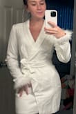 I am 5'7 and one thing I learned the hard way is that I cannot buy short dresses at Lulus. I ordered a small, and it fit perfectly aside from the fact that my butt was hanging out. I think a medium would have been too baggy. They are sooooo short and I wish they offered sizes for height to accommodate that. The dress is also hemmed weirdly in the breasts. I am a 34 D. And there was a ton of extra fabric in that area like it was hemmed too low. - Natalie B.