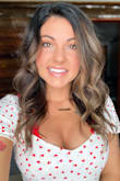 Very nice, comfortable & stretchy material. Accents the bust nicely and the sleeves are the cutest touch! - Samantha B.
