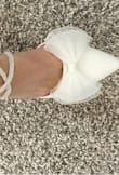 These shoes are beautiful, and the only thing I was worried about where the straps. If you have larger ankles these might not work for you. 

Besides that, they are the perfect height and very comfy. I can't wait to wear for my reception. - Shelby H.