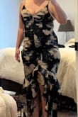 I don't like how they positioned the pattern. It cuts off the layout of the dress and the cut they were going for. - Andrea S.