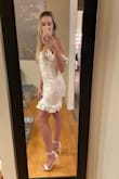 These shoes are so pretty in person. The bright white satin was perfect for my bridal shower and they definitely stand out on their own. I'm usually between an 8.5 and 9 but last time I ordered size 9 heels from Lulus they were a bit loose, so I went with an 8.5 in these and they fit perfectly! Highly recommend! - Kiana H.