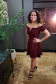 It's a beautiful dress, the material is really comfortable, it doesn't really require ironing before using it and I love the way that it fitted me. Not super fancy, but still elegant. - Luciana S.