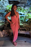 Beautiful dress! The dress has adjustable straps and is very flattering (opted to use boob tape for a slight lift). - Tina W.