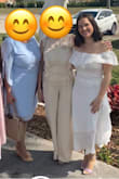 I love how it fits me. It is true to size, I was a bit concerned about the size, since all of the comments said that it is better to order a size up, however, it works for me perfectly. Good quality. I'm in love with the dress, I can wait to use it again on another occasion - Iris H.