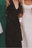 This is my favorite dress by far. I'm small-chested and this dress was perfect for me. I love the layered ruffles and the blue-on-black lace. Perfect for a wedding! - Samantha R.