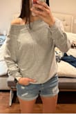 Super soft and slightly oversized. I'm normally a S but ordered the XS since I like my clothes slightly more fitted. It was still roomy and only slightly tight across the waist band as expected. I actually ended up purchasing something similar elsewhere before this arrived, so I returned it, but it was great quality. - Crystal W.