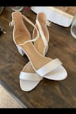 I ordered these shoes for my wedding shoes and they are perfect! I wanted something simple but elegant. The low heel is just enough but not too high to make being in them all day uncomfortable and I can easily wear these again. So worth it! I can't wait to wear them on my big day= - Emma M.