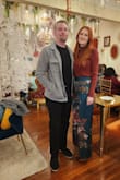 Love these pants. The print is so beautiful. Fits good, very flattering. They just wrinkle easy, so it takes me a min to steam them out. - Laurie S.